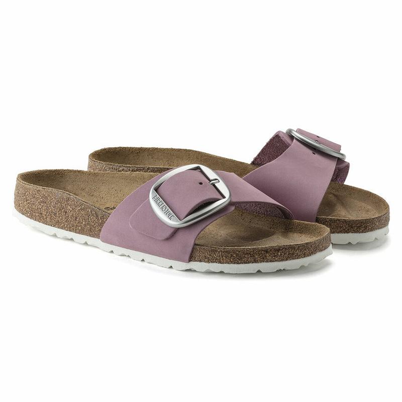 Birkenstock Big Přezkou Orchid Nubuck Læder Madrid Dame Lilla | DK 412JPQ